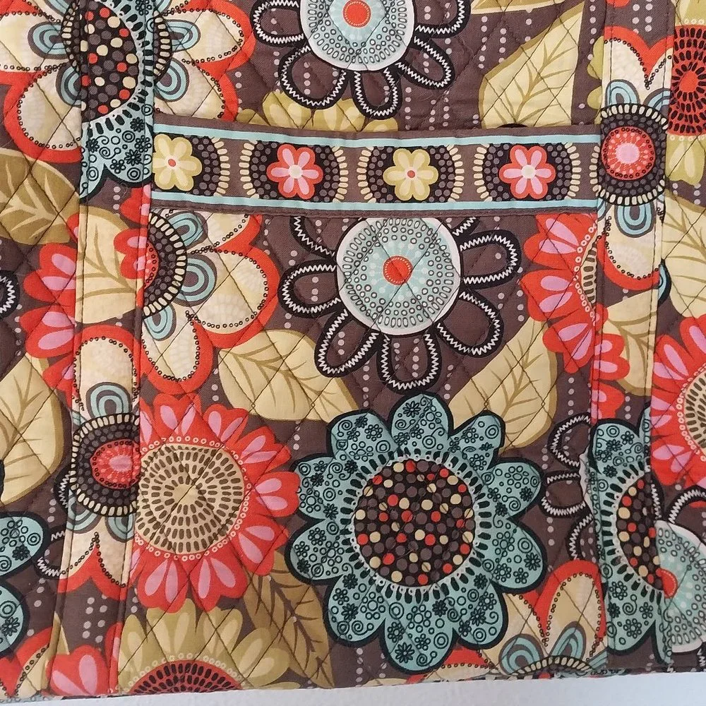 Vera Bradley Perfect Petals Large Quilted Multicolor Floral Travel Tote Bag NWOT